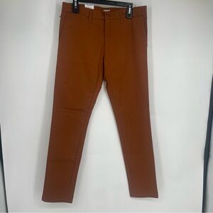 NEW Carhartt 32x34 Sid Pants Burnt Orange Rust Slim Tapered Low Waist Stretch